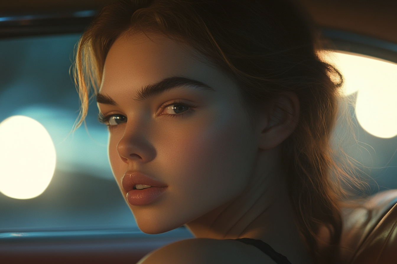 A woman in a car | Source: No source