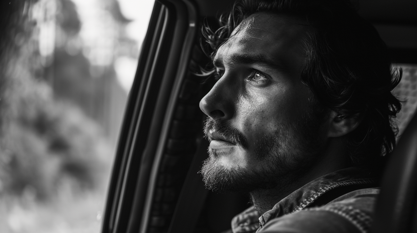 A man sitting in his car | Source: no source