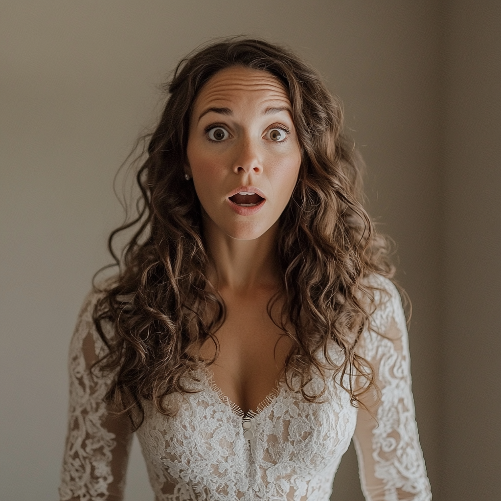 A surprised bride | Source: no source