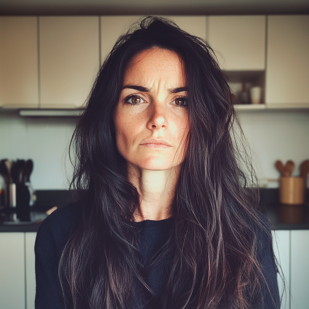 A woman standing in a kitchen | Source: no source
