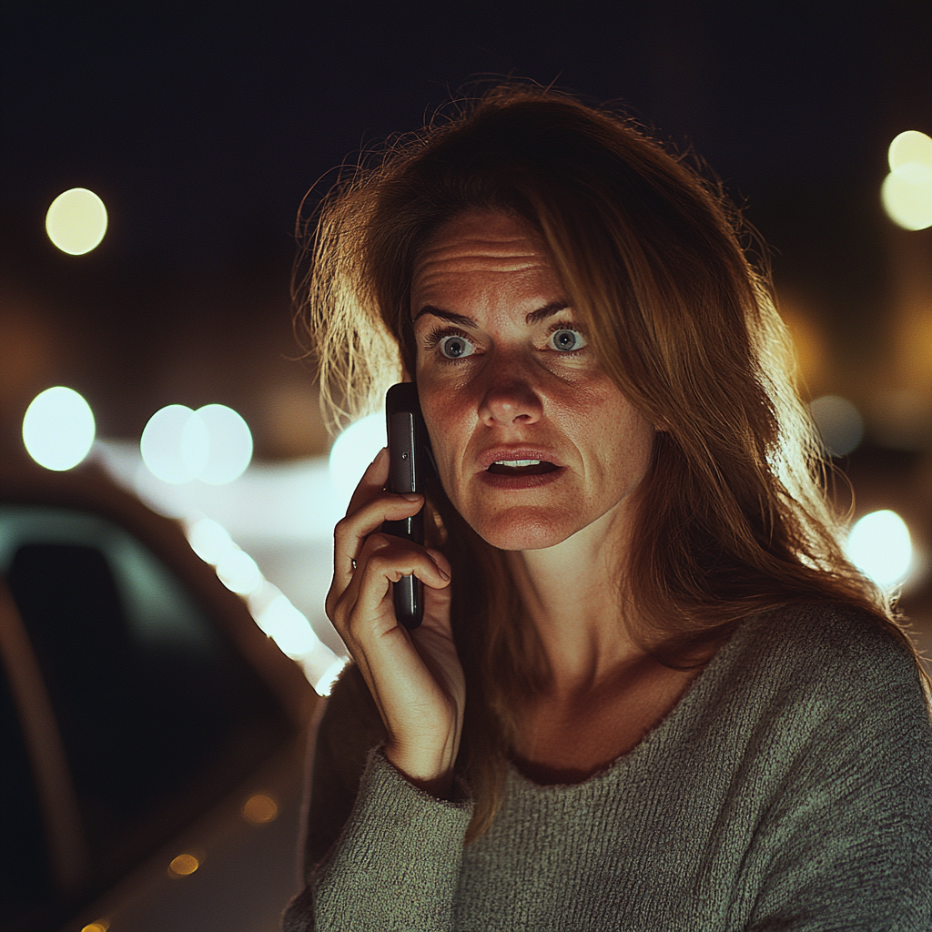 A shocked woman on a call | Source: no source