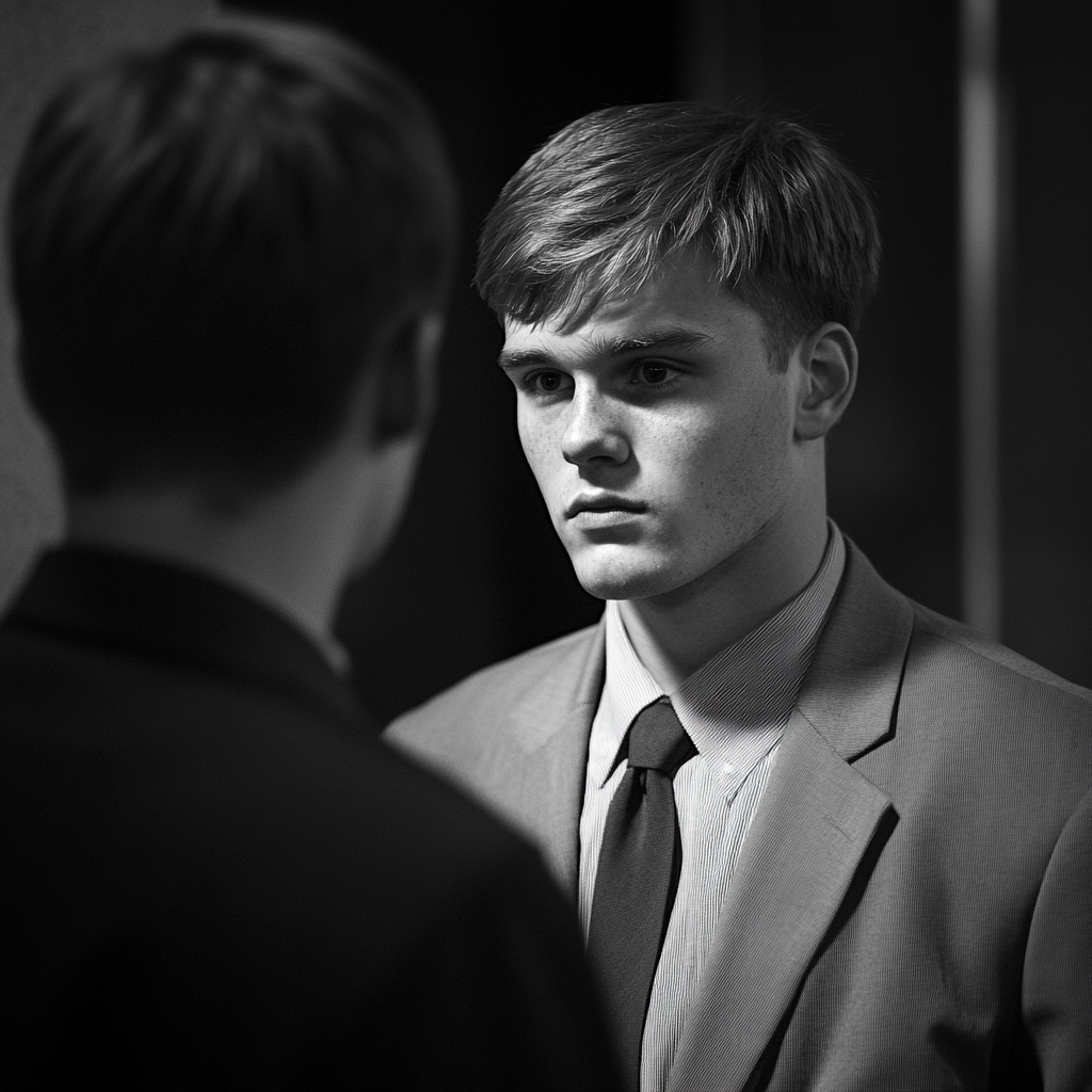 A serious young man talking to an FBI agent | Source: No source