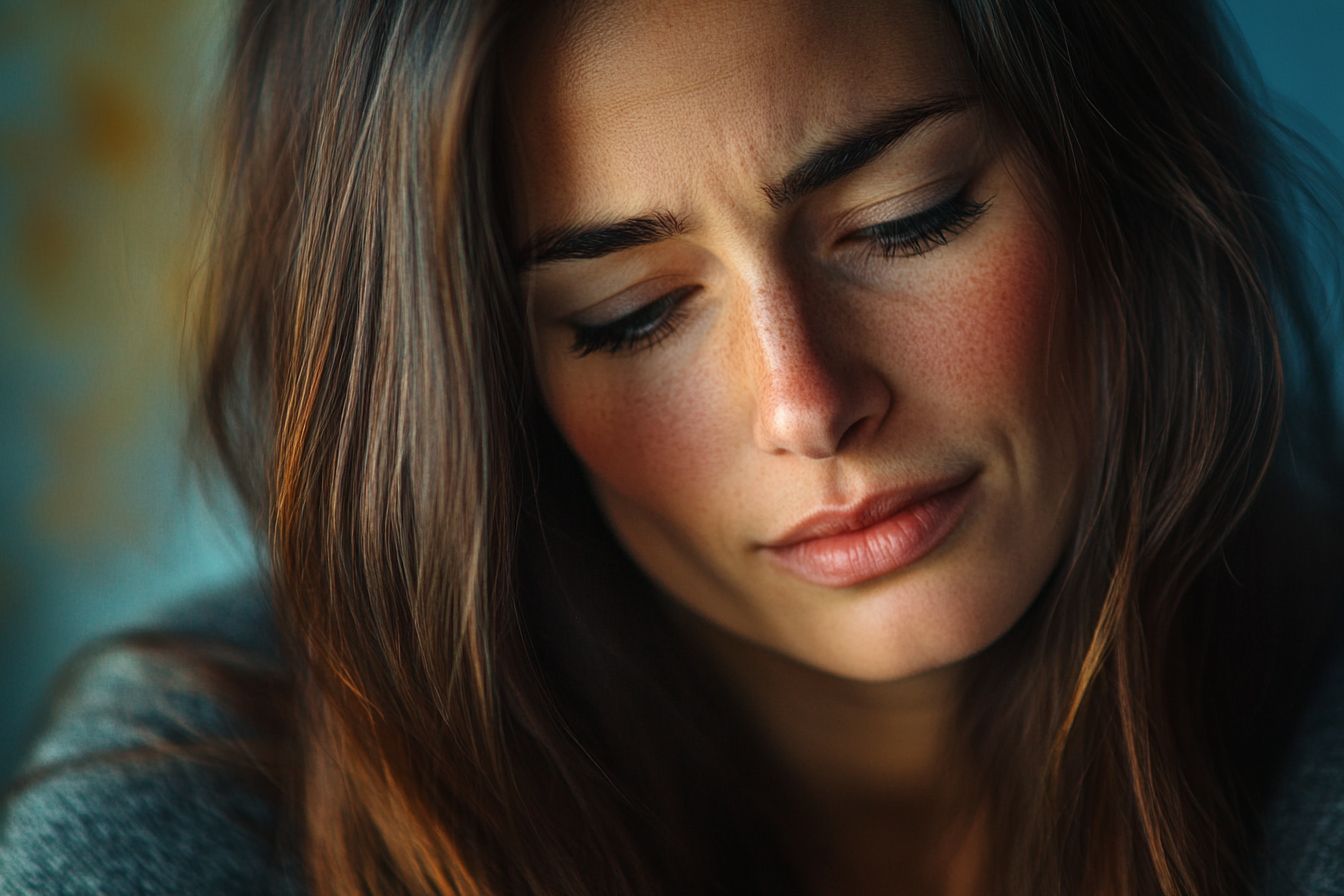 A woman looking forlornly at something | Source: No source