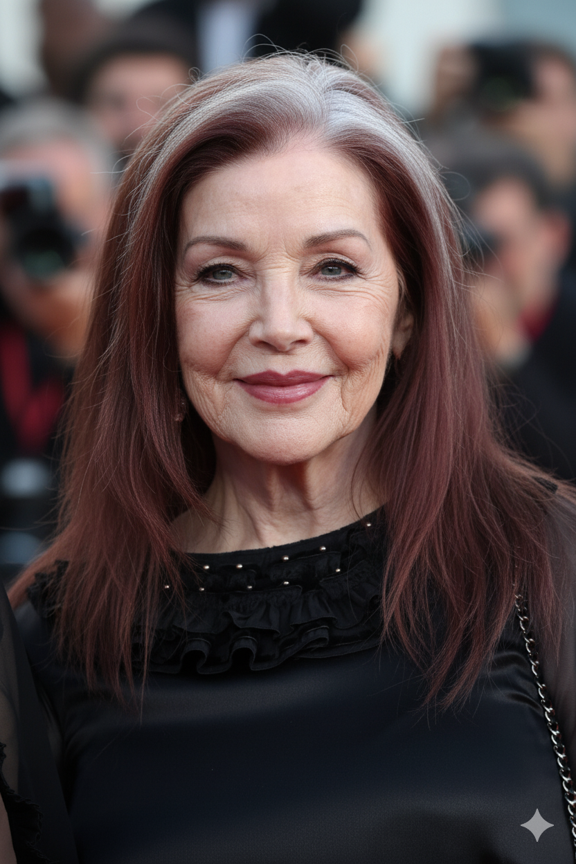 What Priscilla Presley would've looked like without her botched surgery at the same event as above | Source: Gemini