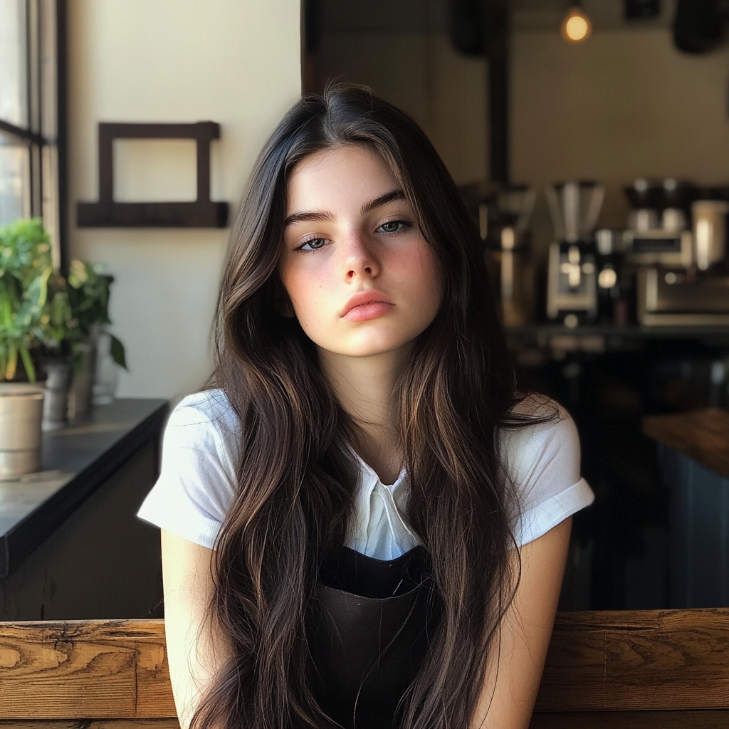 A teenager in a barista outfit | Source: No source