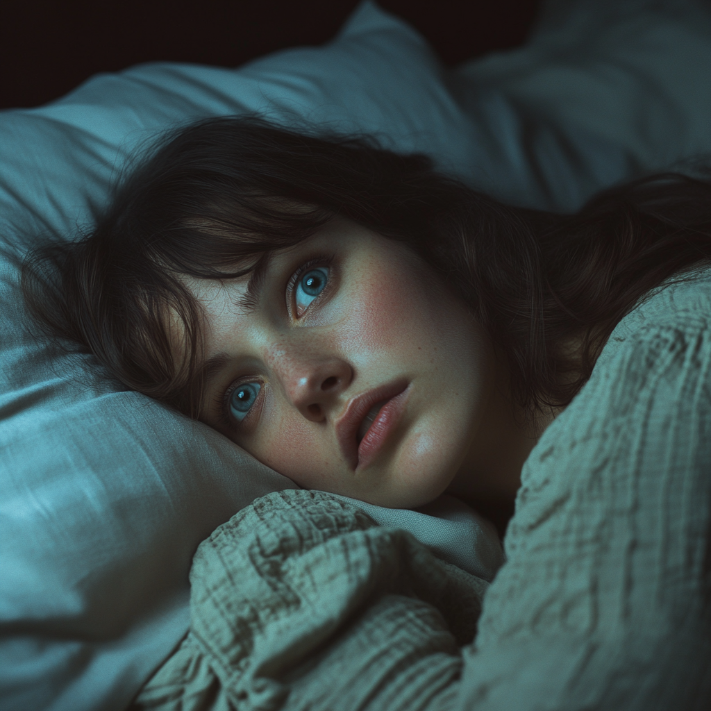 A sleepless woman in her bed | Source: No source