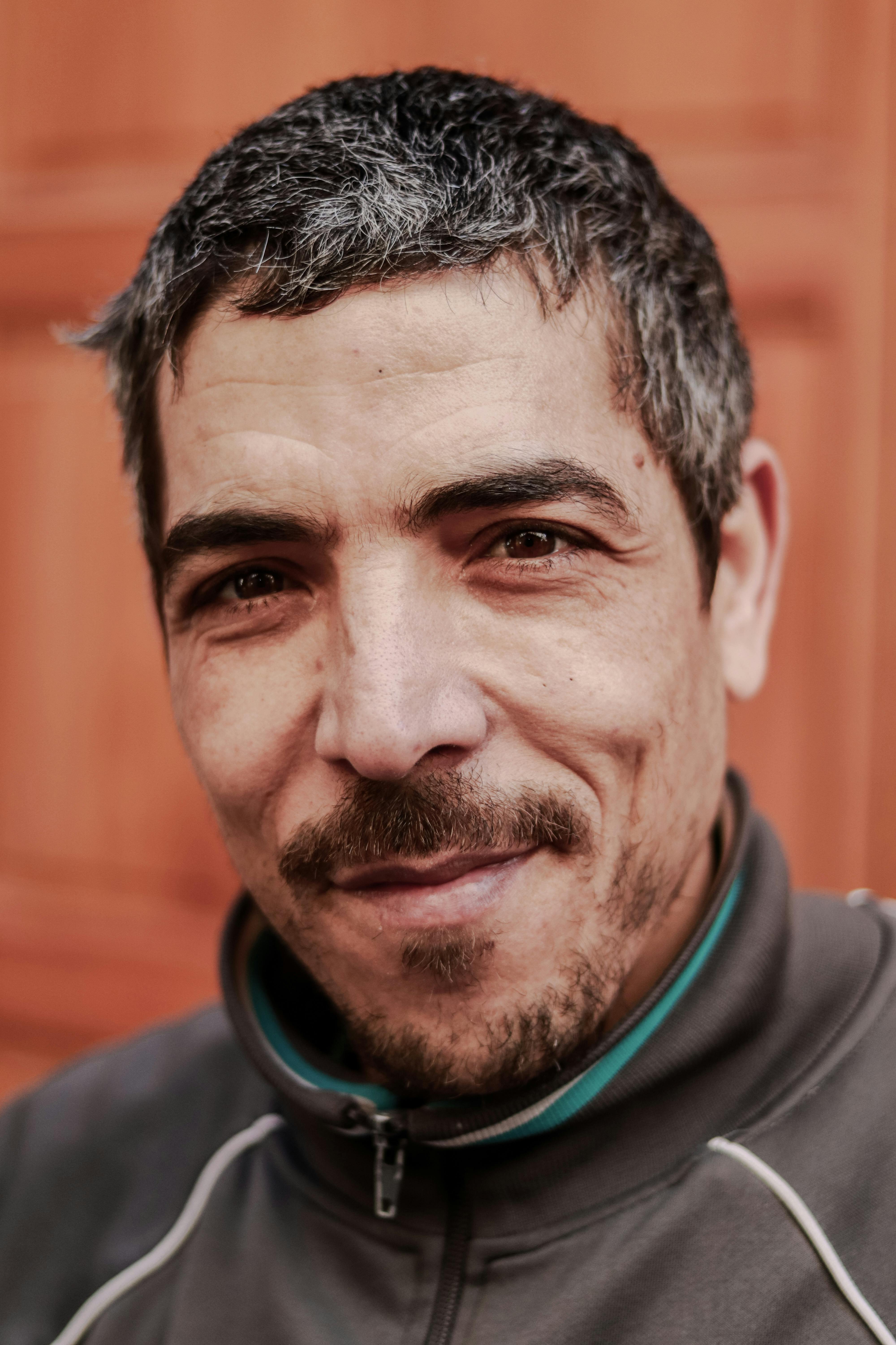 Silver-haired man with beard