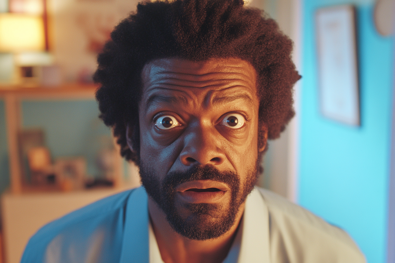 A man looking straight ahead, wide eyes | Source: No source