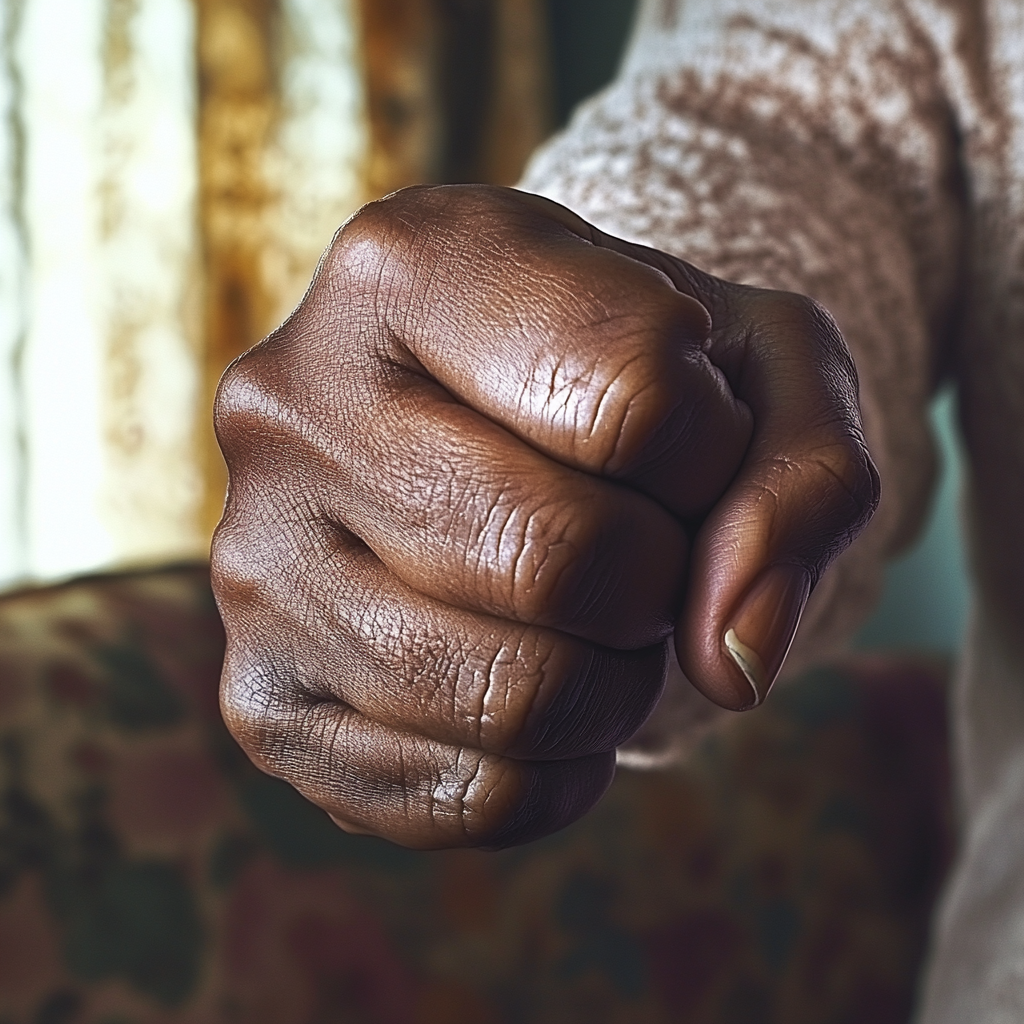 A woman's clenched fist | Source: No source