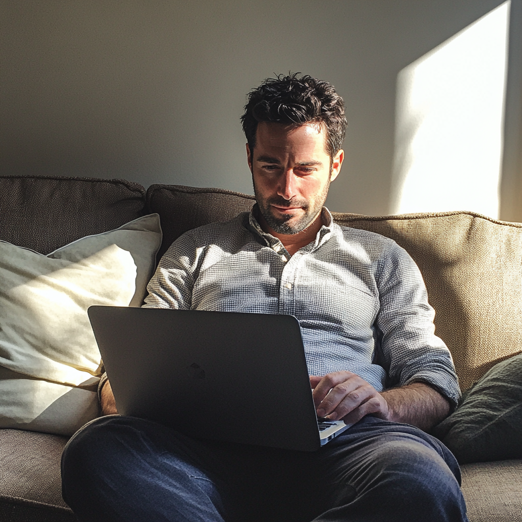 A man using his laptop | Source: No source