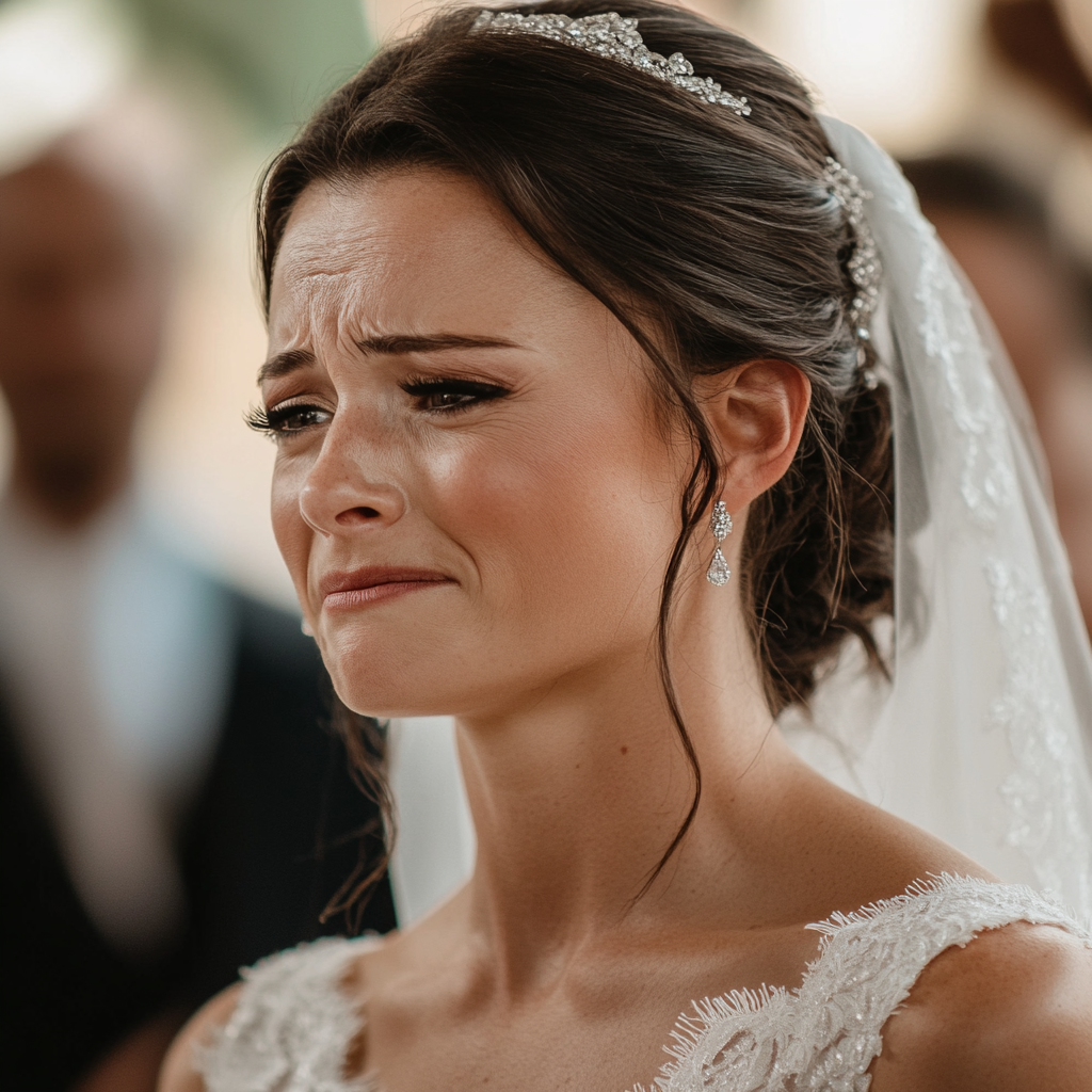 A bride ready to cry | Source: no source