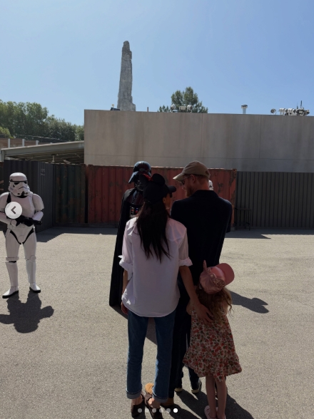 Meghan Markle, Prince Harry, and Princess Lilibet shared a family moment while visiting the "Star Wars" section of Disneyland. | Source: Instagram/meghan