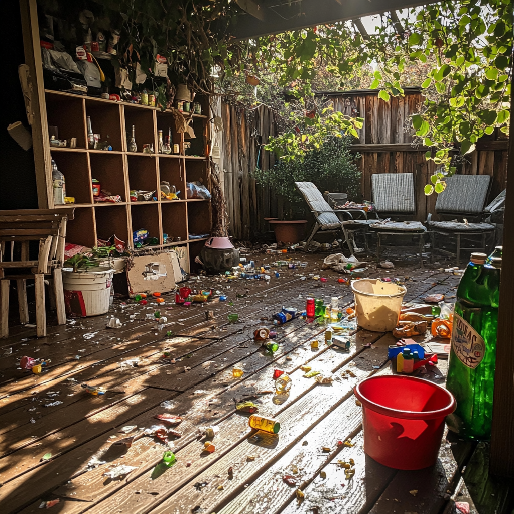 A trashed deck | Source: No source