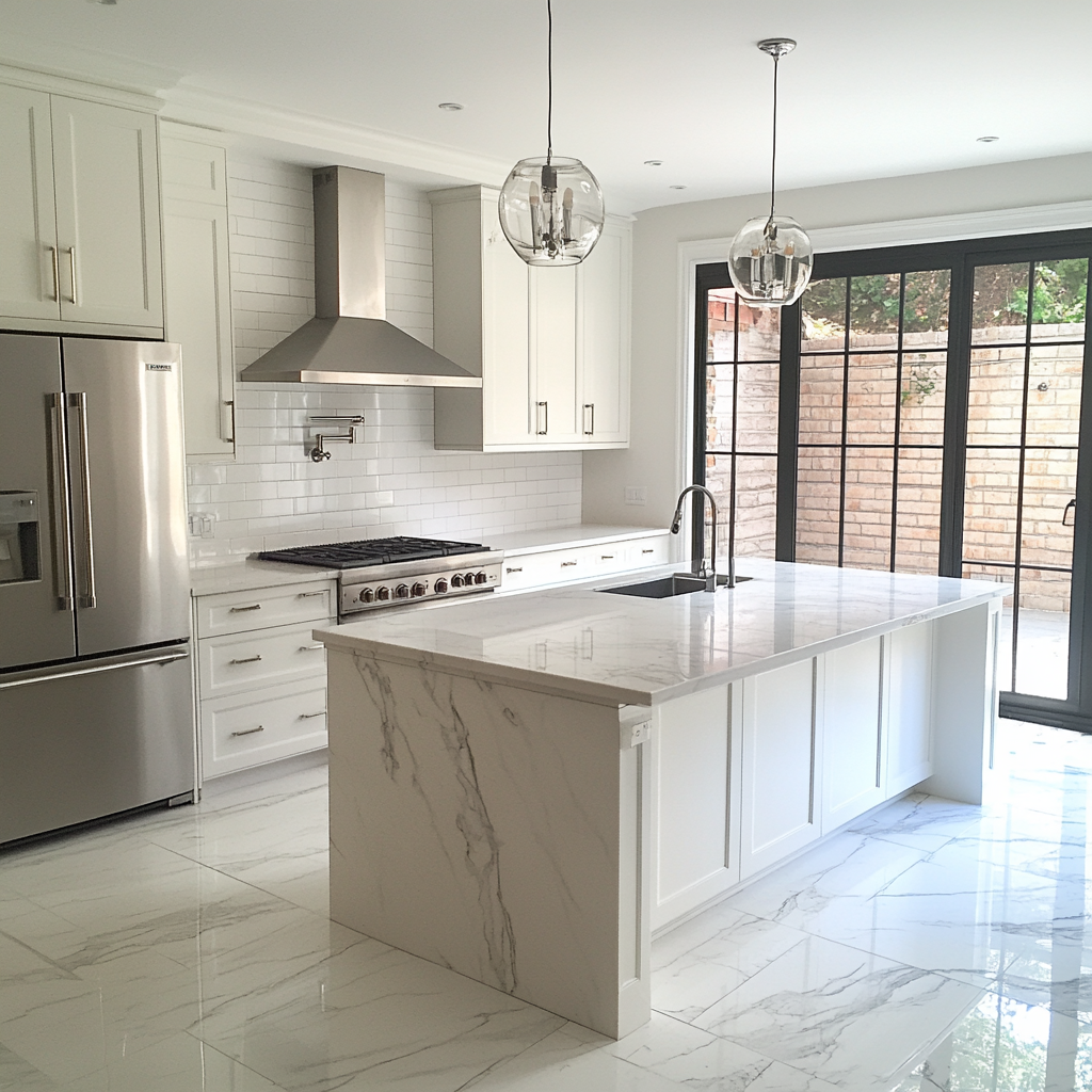 The interior of a modern white kitchen | Source: no source