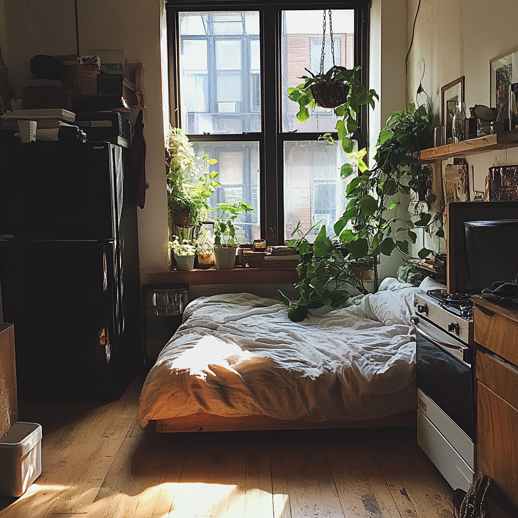 Inside a tiny, simple studio apartment | Source: No source