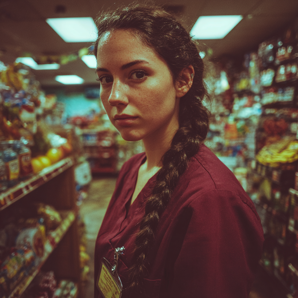 A pensive nurse wearing maroon scrubs | Source: no source