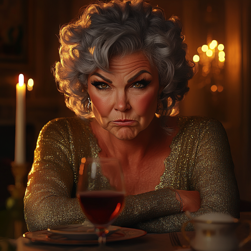 A frowning woman staring unkindly | Source: no source