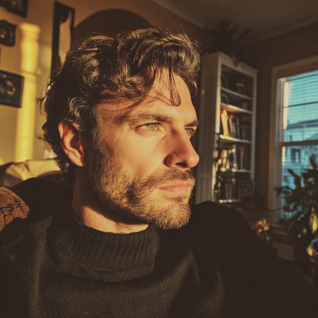A close up of a pensive man | Source: No source