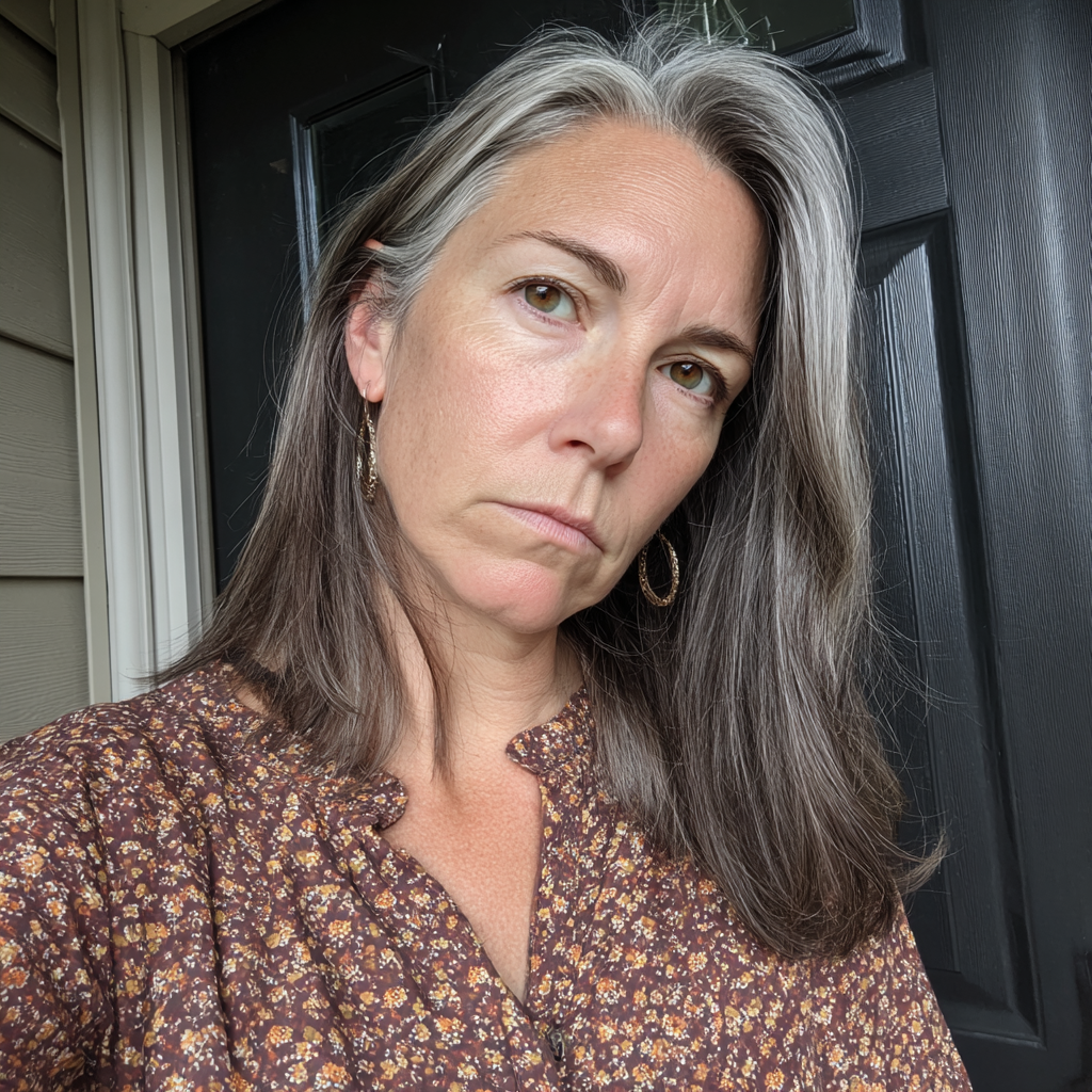 An older woman standing in front of her door | Source: no source