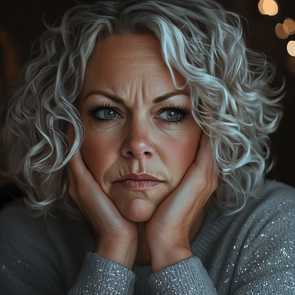 An emotional older woman | Source: no source