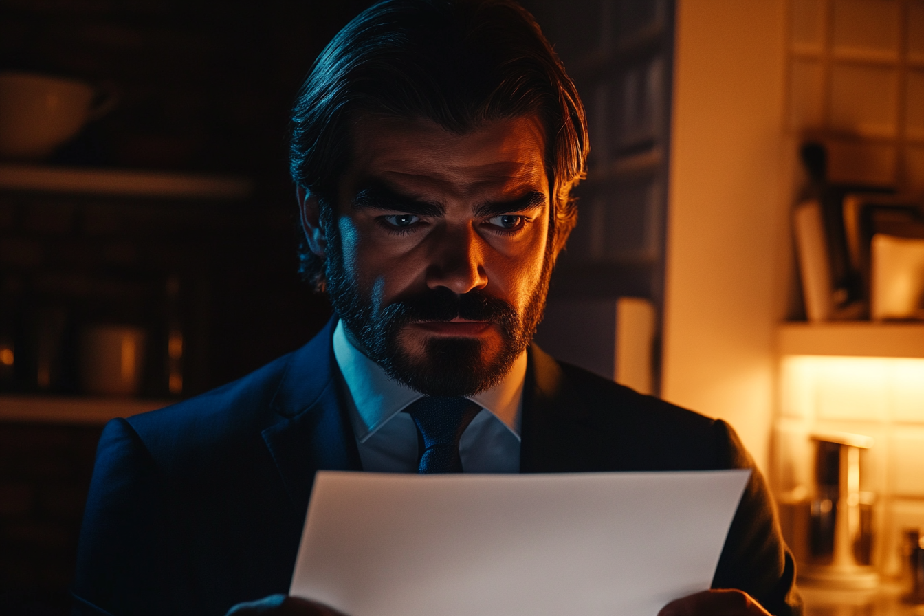 A man holding a sheet of paper | Source: no source