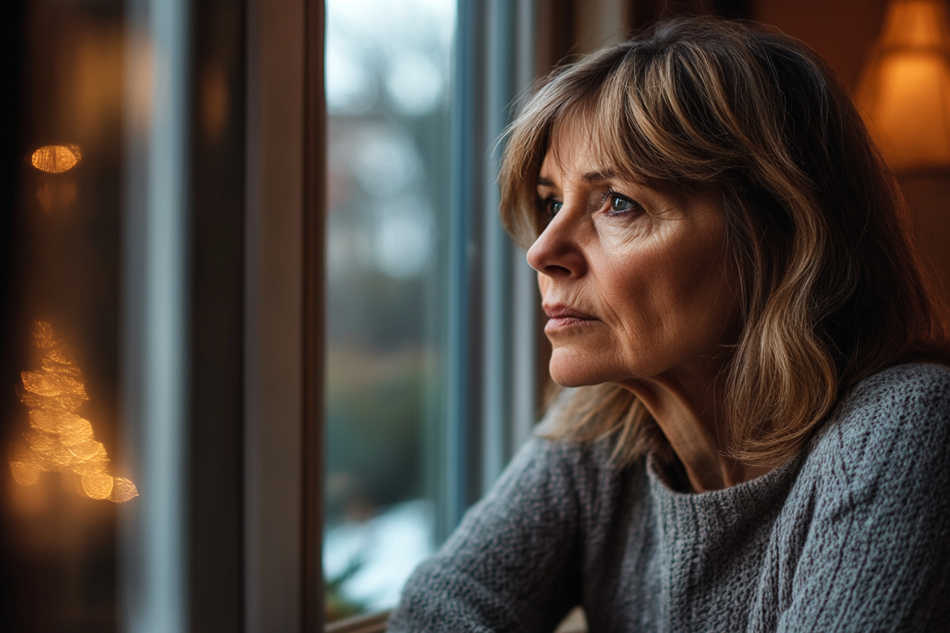A woman staring out a window | Source: no source