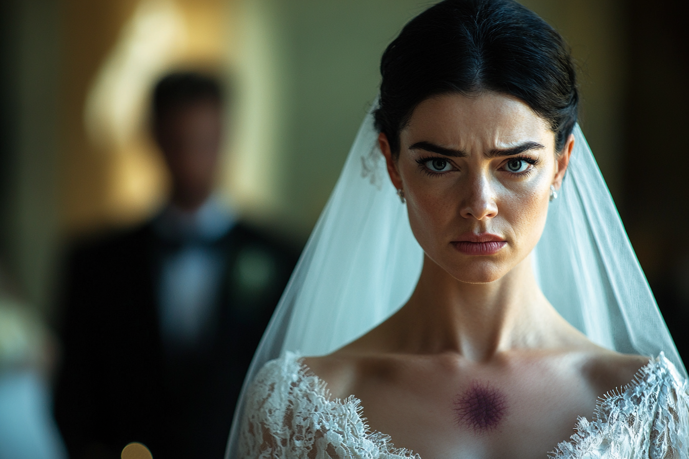 A bride walking away from an altar looking angry | Source: no source