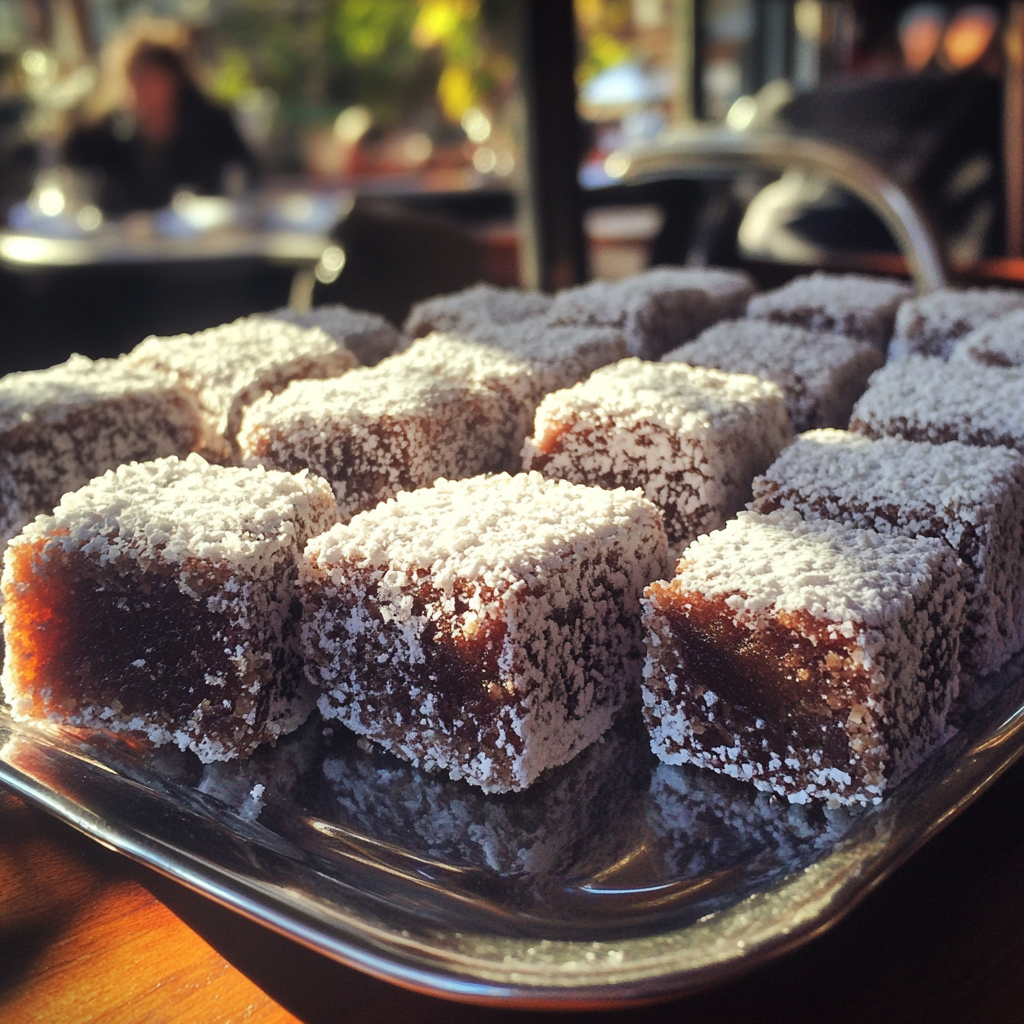 A platter of lamingtons | Source: No source