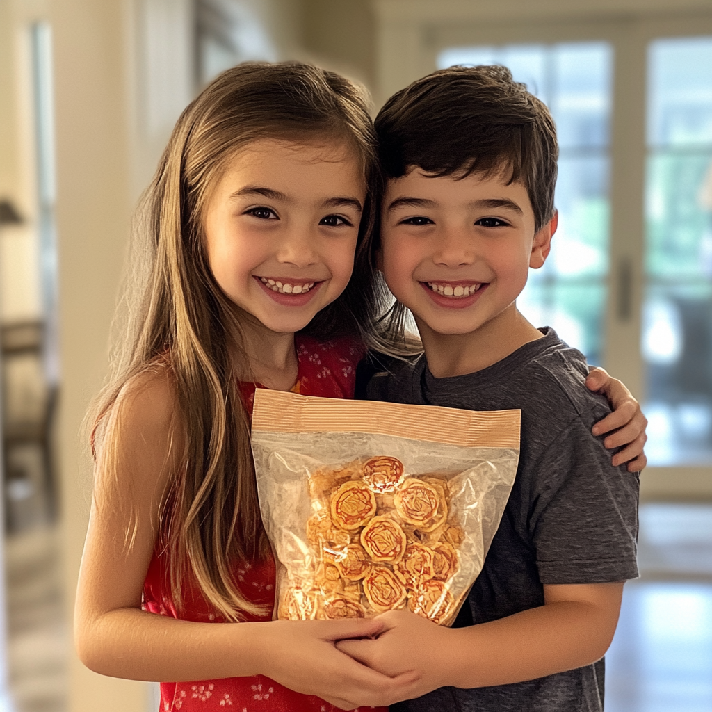 Children holding a bag of fortune cookies | Source: No source