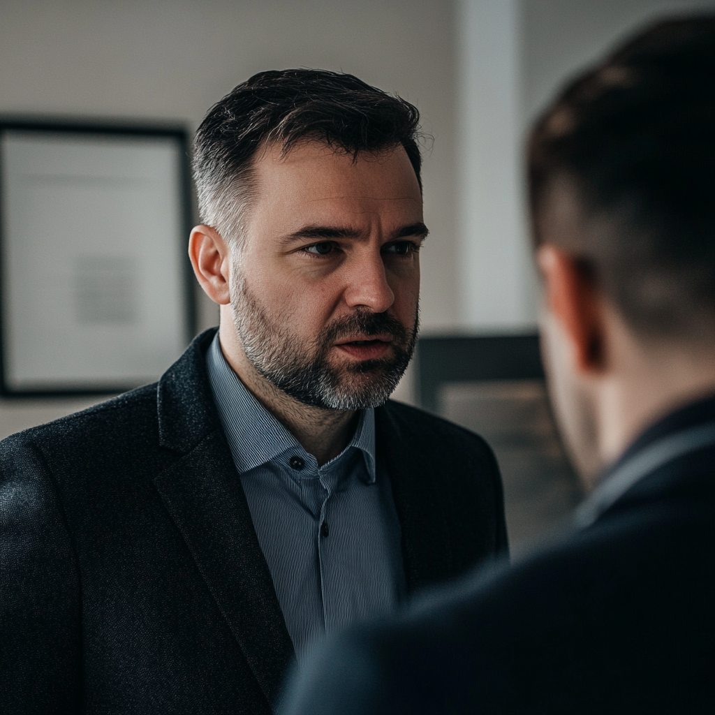 A lawyer talking to his client | Source: no source