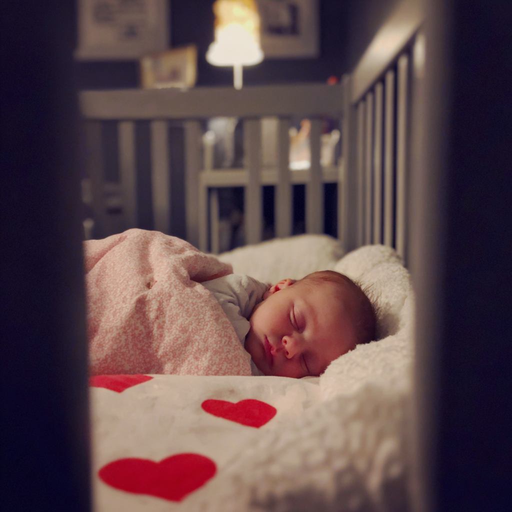 A baby sleeping in a crib | Source:  no source