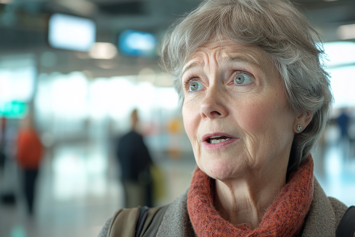 A woman standing at an airport | Source: no source