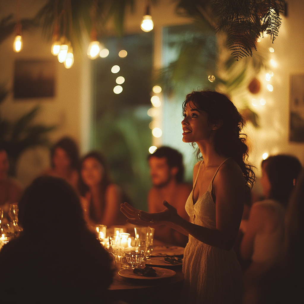 A host addressing guests | Source: no source