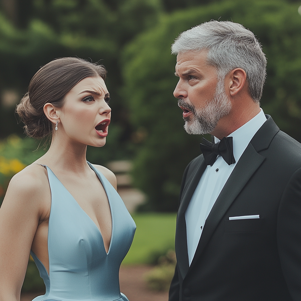 An angry woman talking to her father | Source:  no source