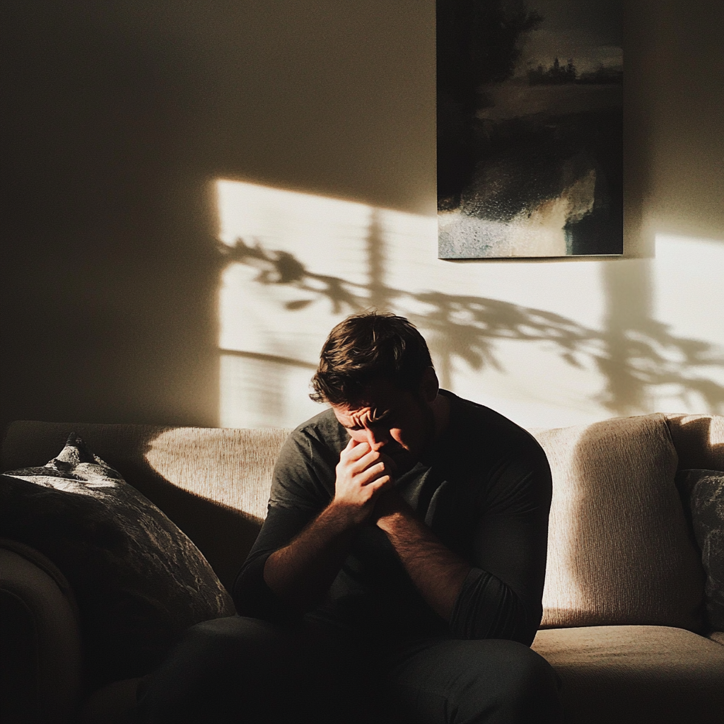 A man sitting on a couch | Source: No source