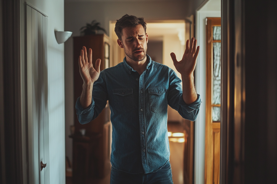 A frustrated man raising his hands | Source: no source