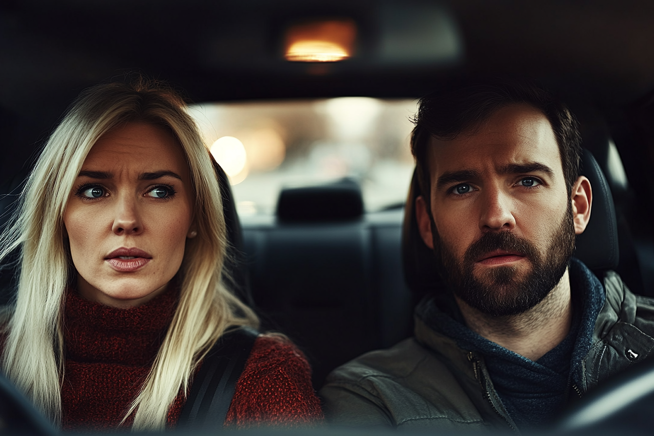 A couple talking in a car | Source: No source