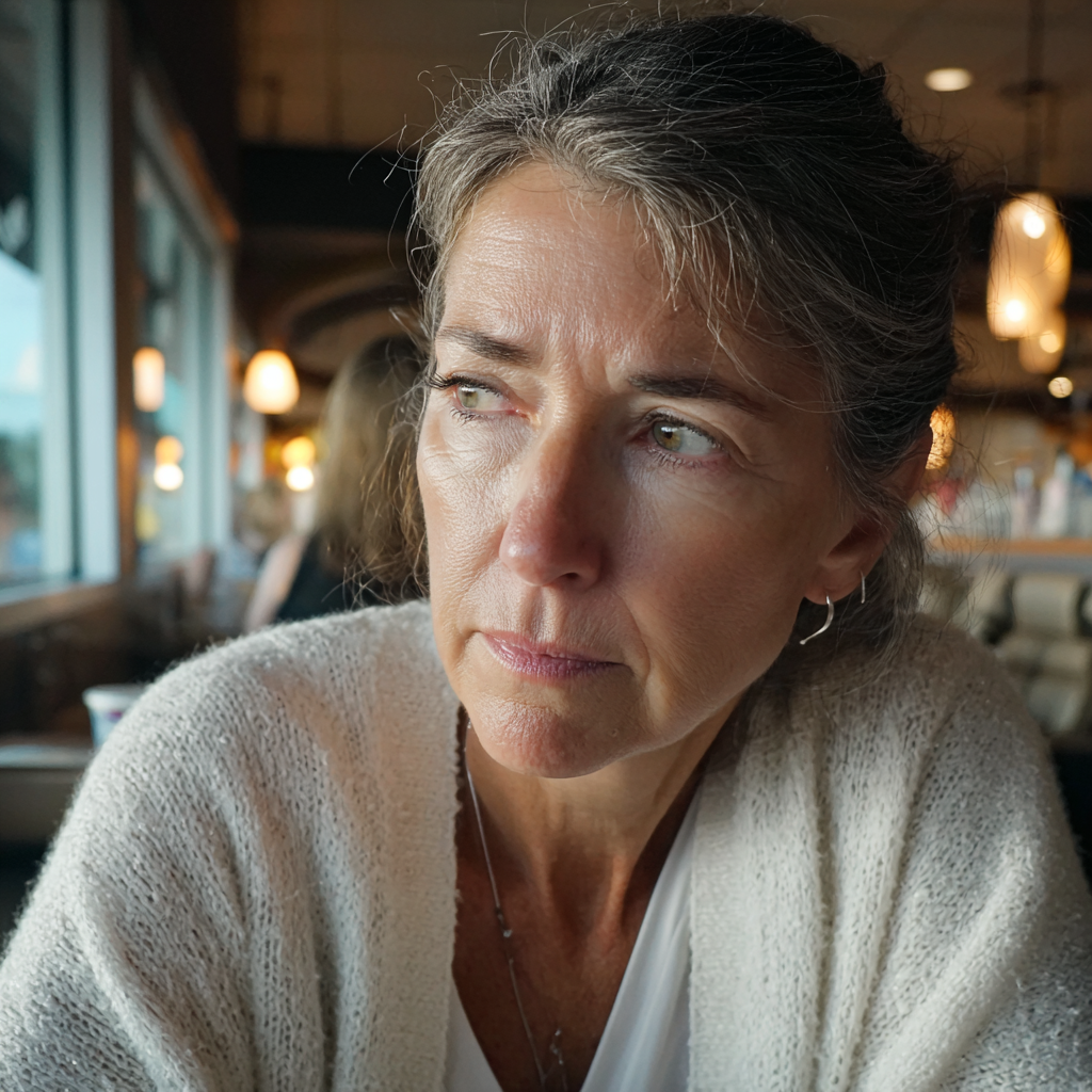 An older woman sitting in a diner | Source: No source