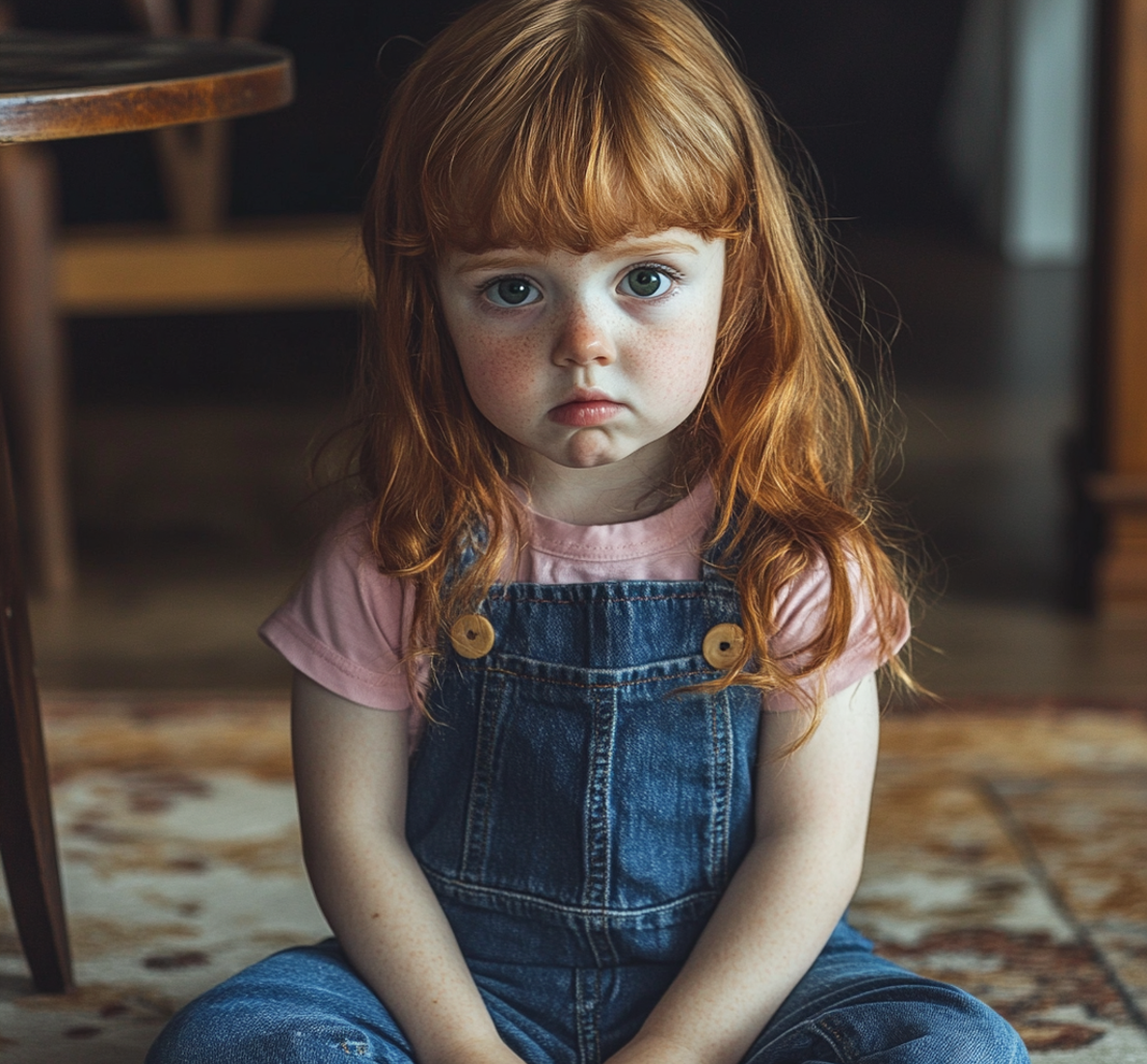 A sad little girl | Source: no source