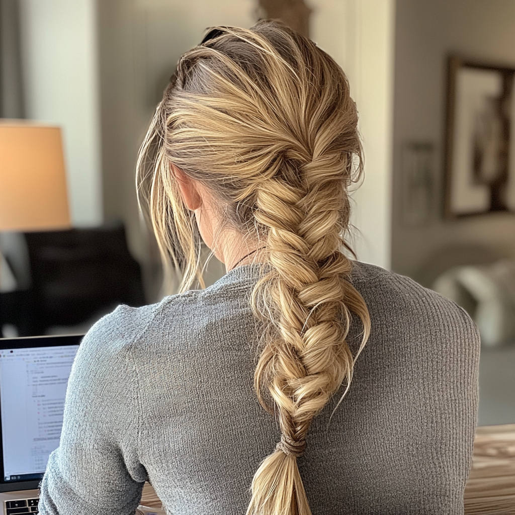 A woman working at her laptop | Source: No source