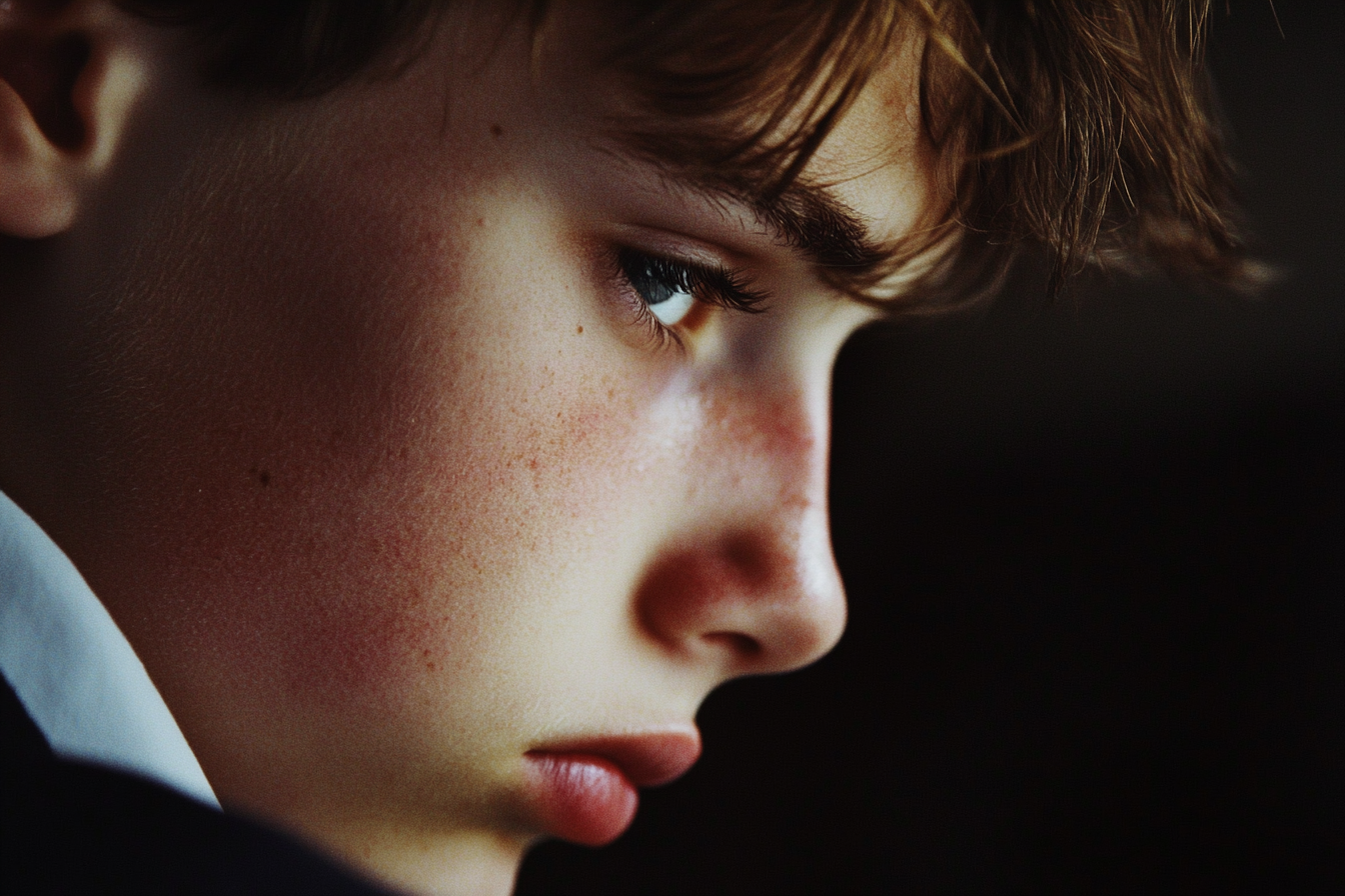 A teen boy glancing over one shoulder | Source: No source