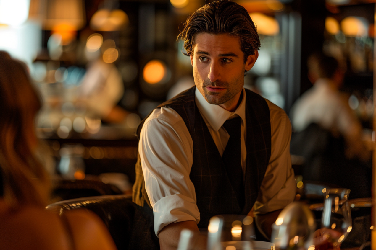 A waiter in a restaurant | Source: No source