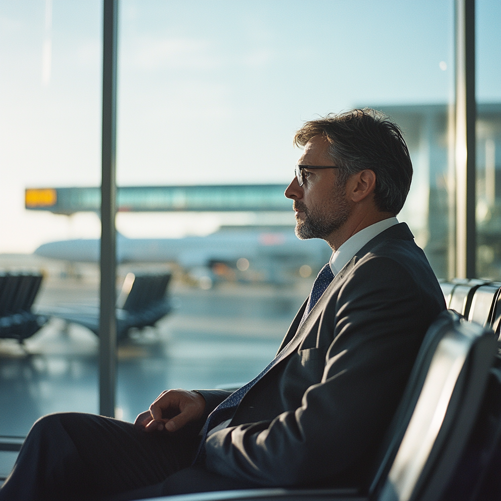 A successful man at the airport | Source: No source