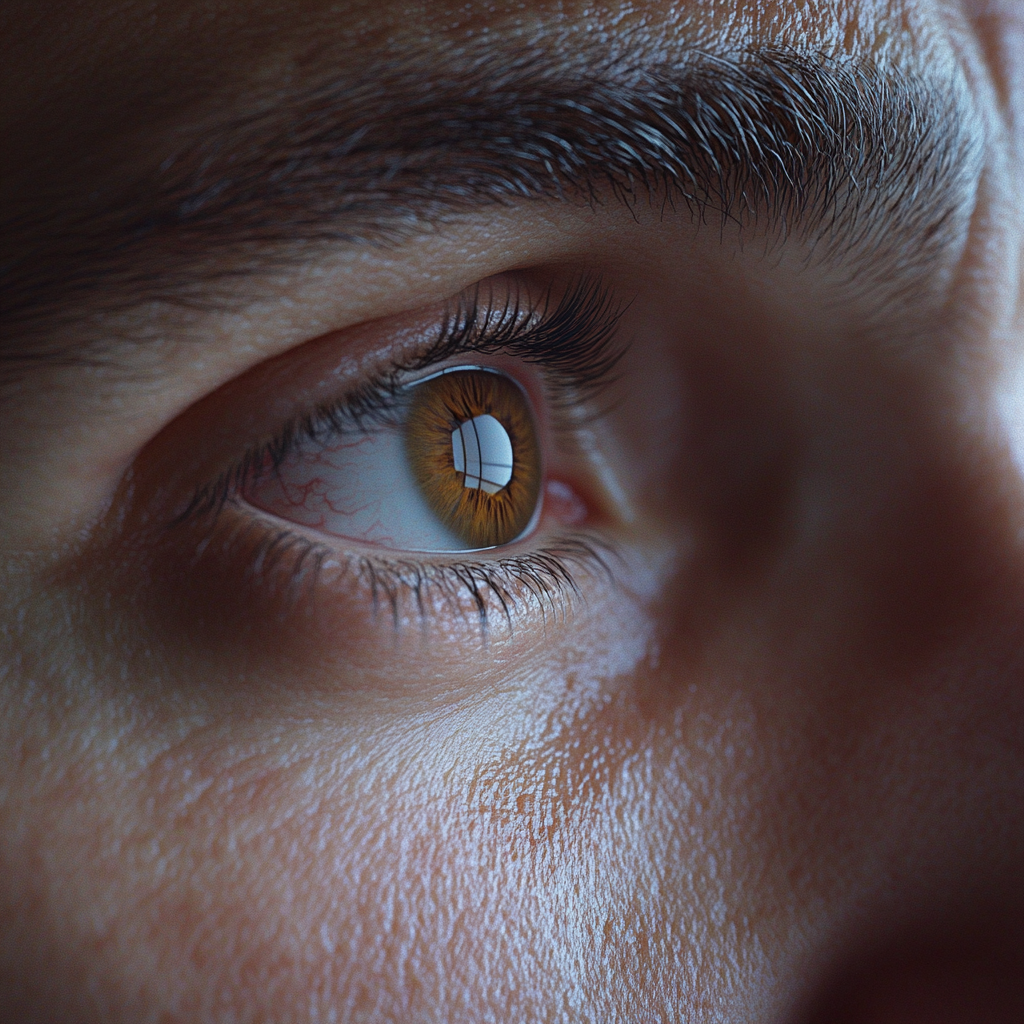 A close-up shot of a man's eye | Source: No source