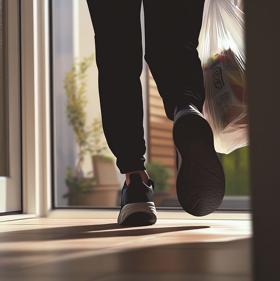 A woman walking toward her house | Source: No source