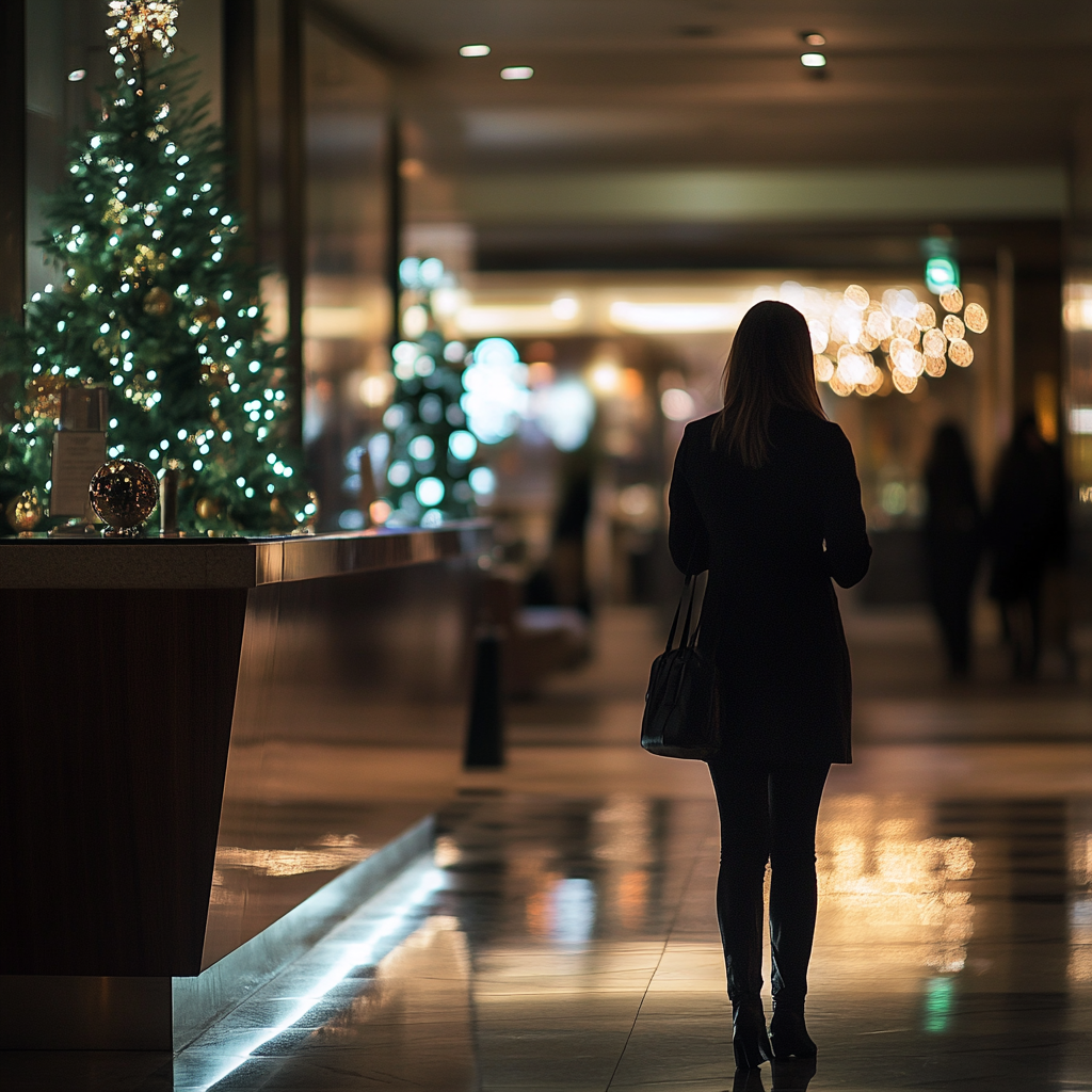 A woman in a hotel | Source: No source