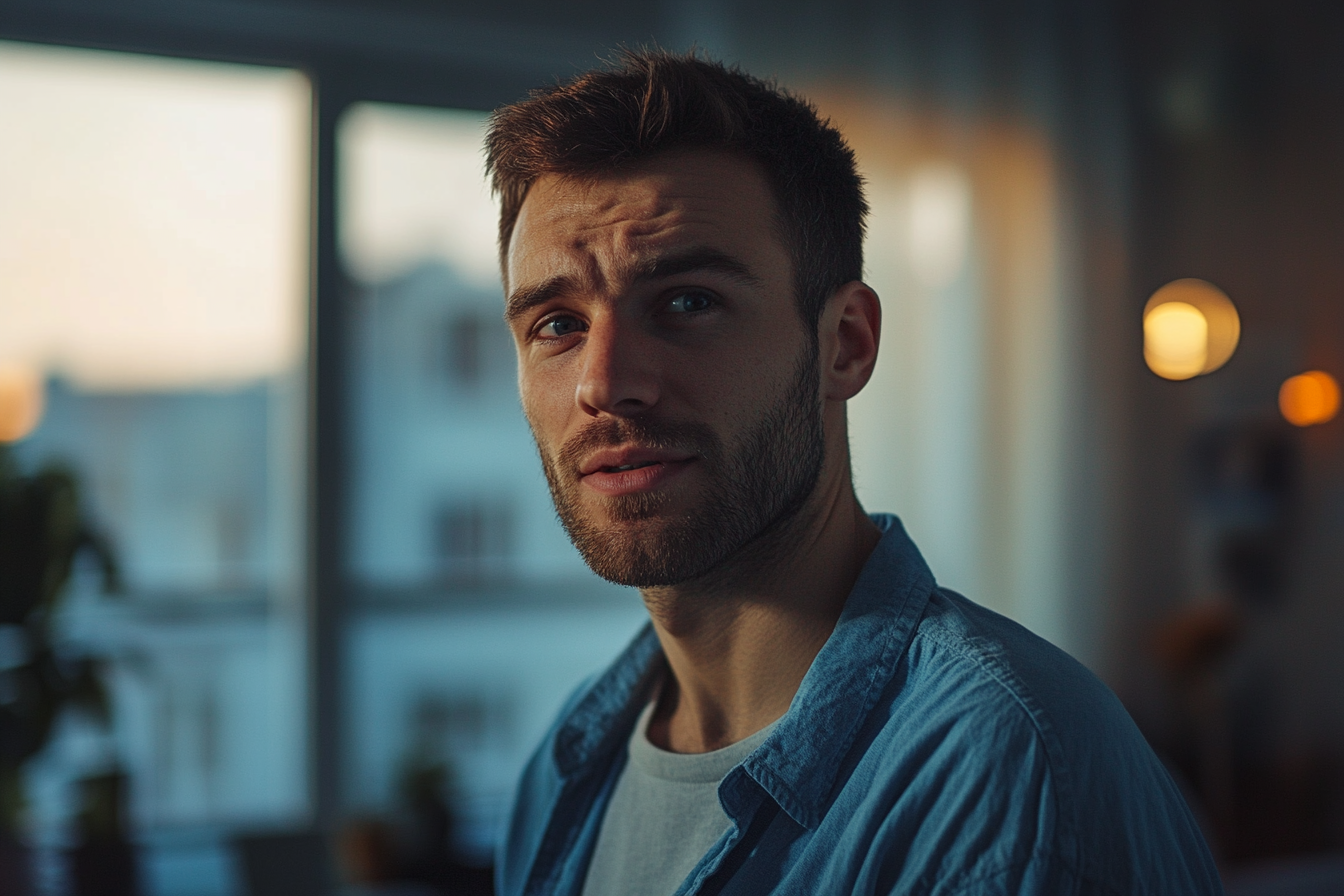 A man standing in a living room | Source: No source