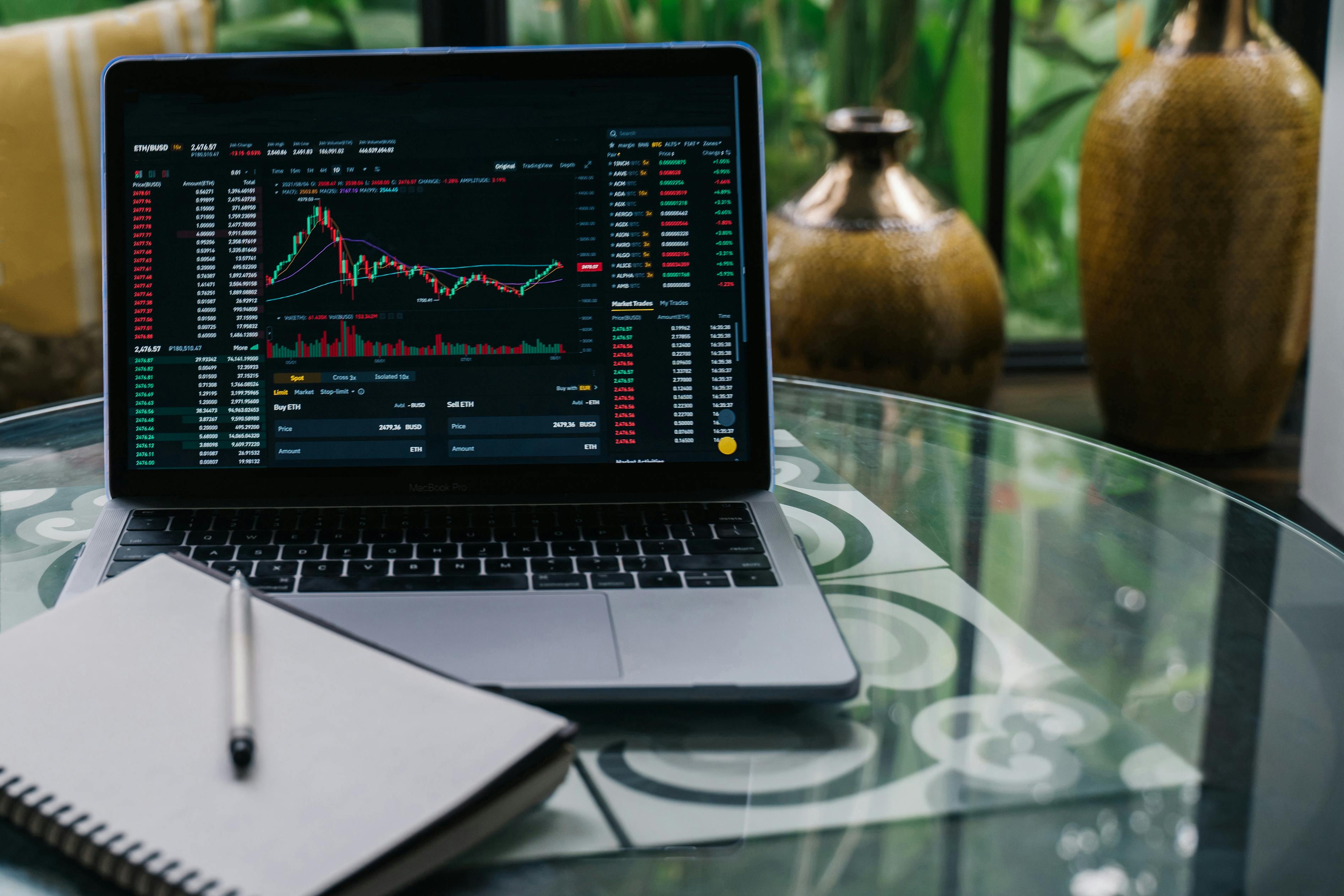 Financial chart on a laptop | Source: Pexels