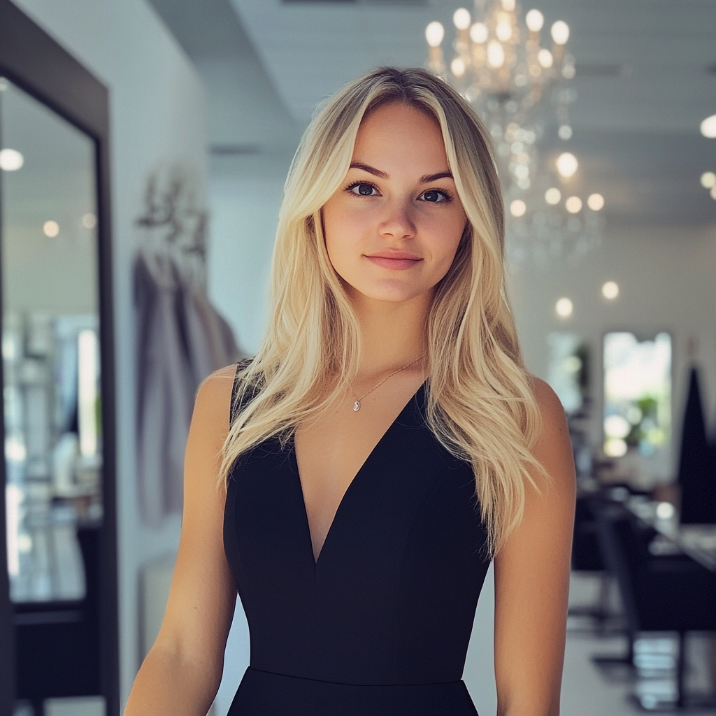 A young blonde saleswoman | Source: No source