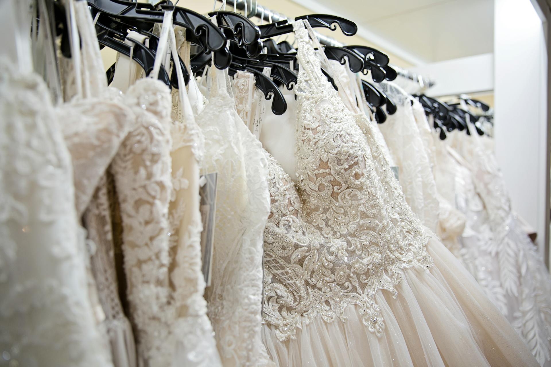 Wedding dresses in a store | Source: Pexels